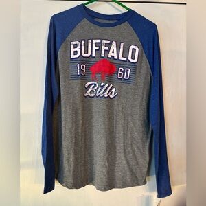 Fanatics NFL Team Apparel Buffalo Bills Blue and Gray Shirt